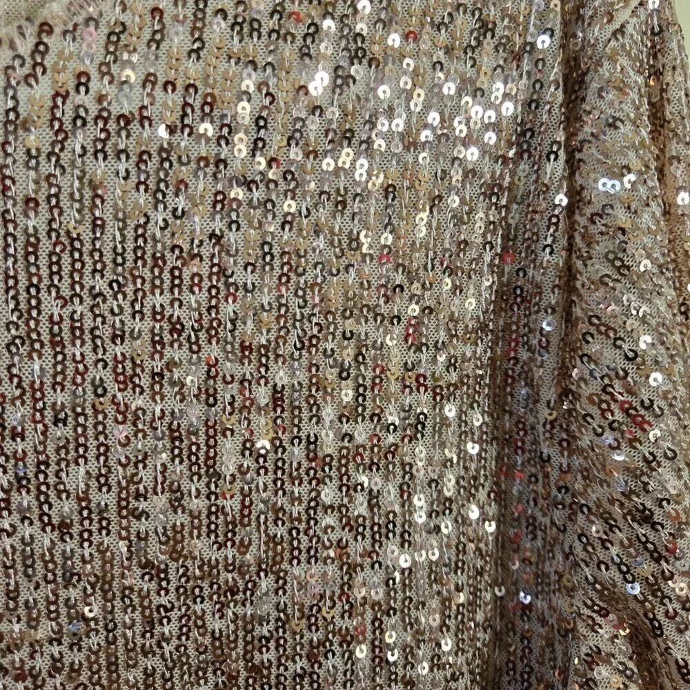 Free People Intimately Free NWT Gold Rush Sequined Tee Rose Tyrie Size S